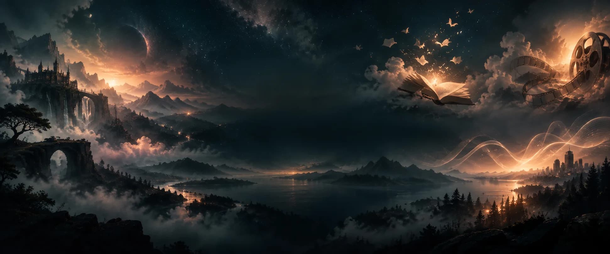 Kitap, film ve ses dalgalarının aynı manzarada buluştuğu düşsel panorama